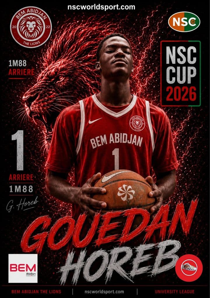 Affiche NSC CUP 2026 de Horeb-Marie Cheick Olivier GOUEDAN