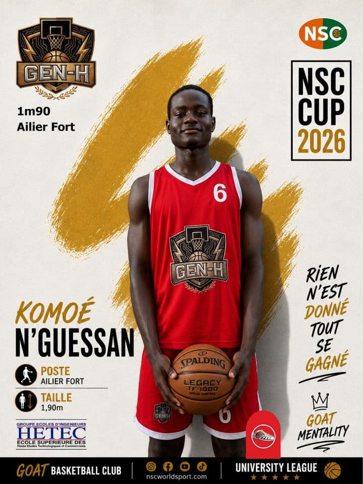 Affiche NSC CUP 2026 de N'Guessan Franck Emmanuel KOMOE