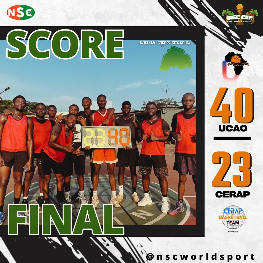 Score final : UCAO 40, CERAP 23